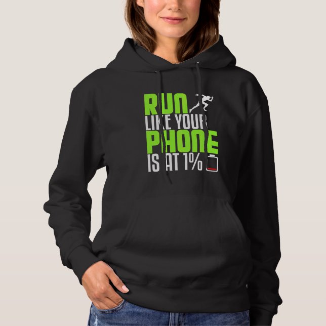 Moletom Funny Runner Como Telefone Na Meia Maratona G (Frente)