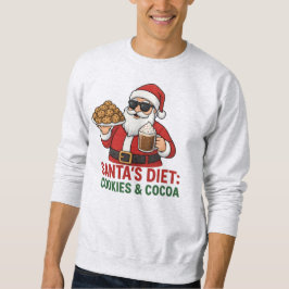 Moletom Funny Santa Mug – Santa’s Diet: Cookies & Cocoa