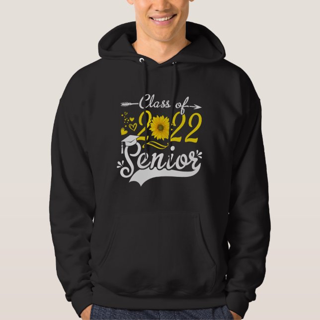 Moletom Funny Senior Class Of 2022 22 Sunflower Graduation (Frente)