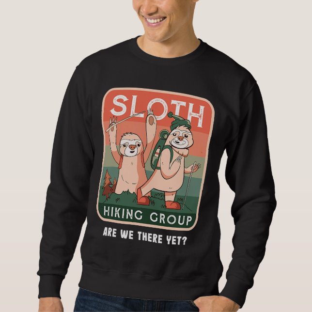 Moletom Funny Sloth Hiking Group Lento Hiker (Frente)