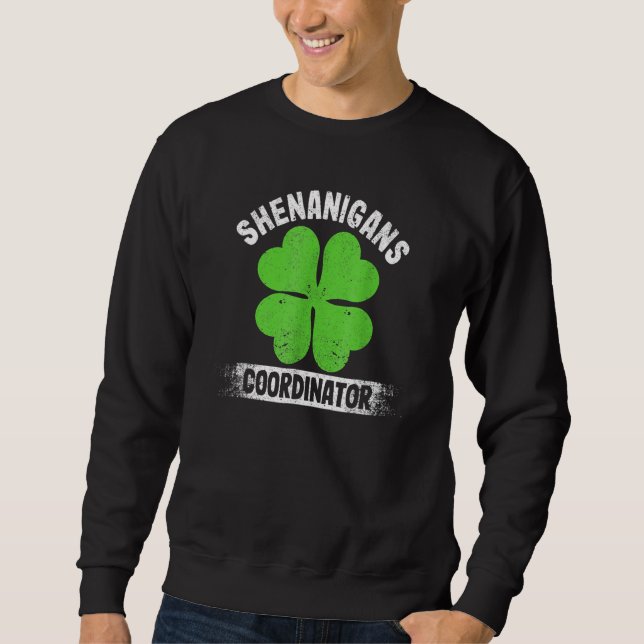 Moletom Funny Teacher St Patrick's Day Irish Shenanigans C (Frente)
