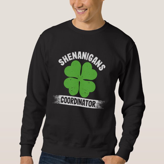 Moletom Funny Teacher St Patrick's Day Irish Shenanigans C (Frente)