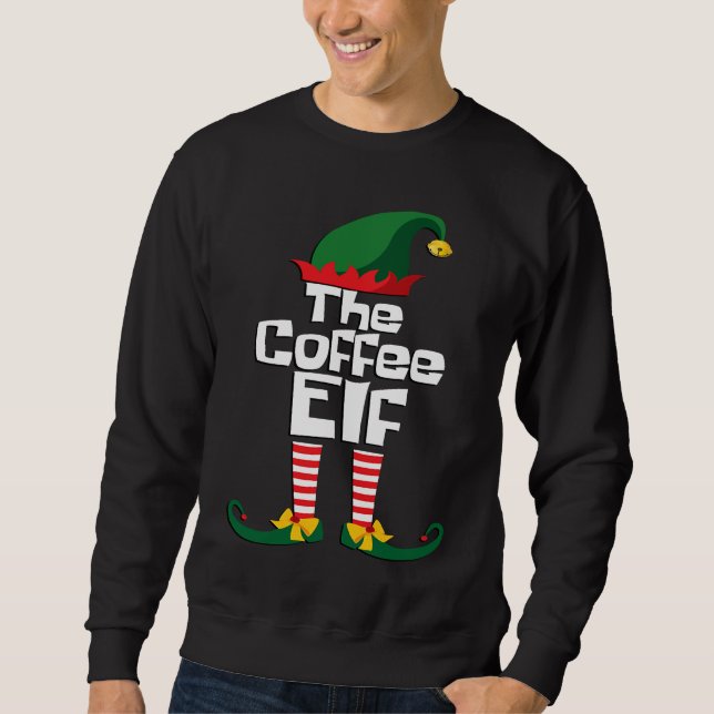 Moletom Funny the Coffee elf Christmas family group matchi (Frente)