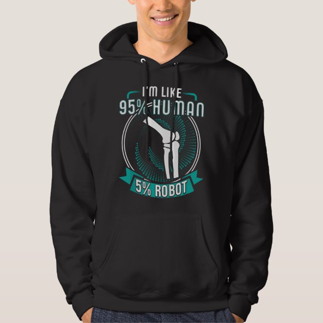 Moletom Funny Titanium Knee Replacement Surgery Get Well G (Frente)