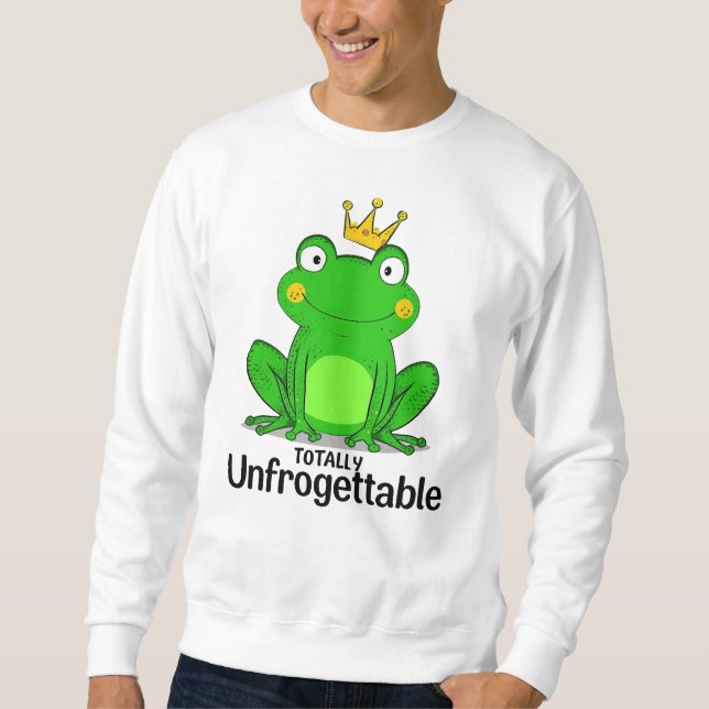 Moletom Funny "Totally Unfrogettable" Frog Pun (Frente)