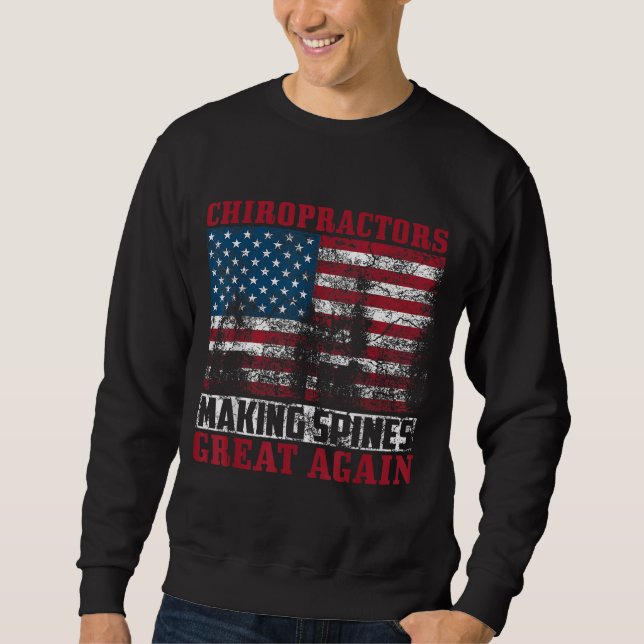 Moletom Funny USA Chiropractor Gift American Chiroprace (Frente)