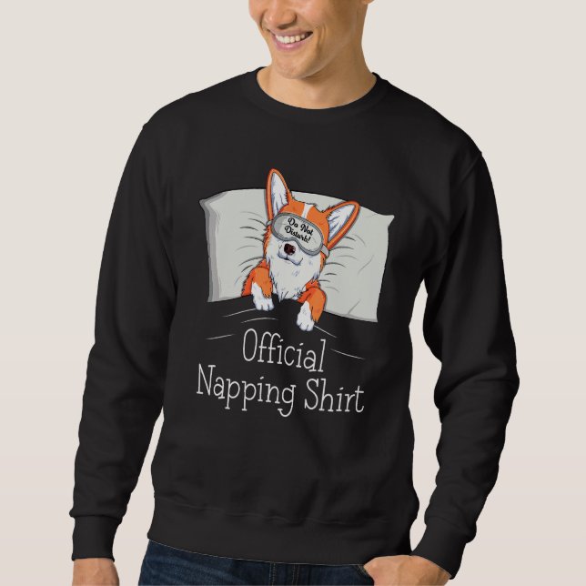 Moletom Funny Welsh Corgi Power Napper Cachorro Sobrevoand (Frente)