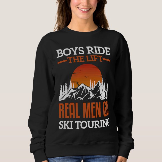 Moletom Funny winter sports slogan, touring ski men's ski  (Frente)