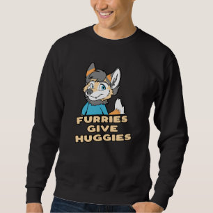 Moletom Furries Dão Huggies Engraçados Furry Fandom Furs