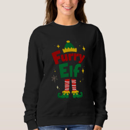 Moletom Furry Elf Pet Family Christmas Design