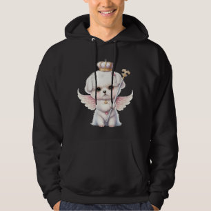 Moletom Furry Joy: Angel Wing Maltês Cachorro Puppy Gift