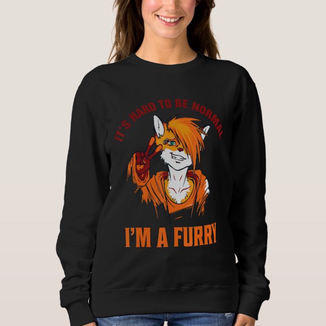 Moletom Furry Thing Furries Person Fox Proud Furry Tail Ea (Frente)