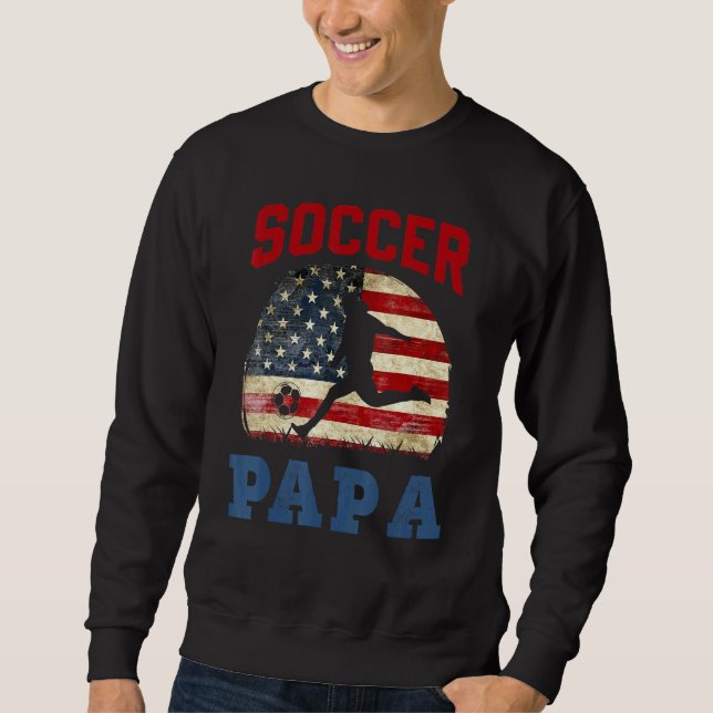 Moletom Futebol Americano Papa Bandeira Nos Feliz 4 De Jul (Frente)