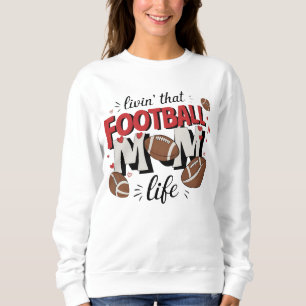 Moletom Futebol bonito, mamãe, arte de palavra vitalícia