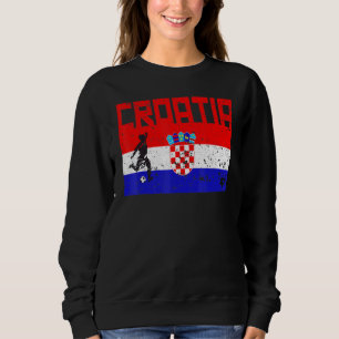 Moletom Futebol da Croácia Fan Jersey Flag Zagreb Cro