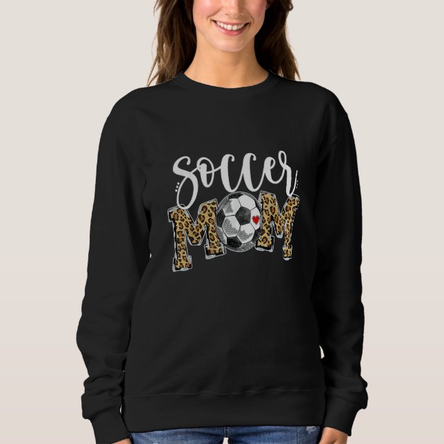 Moletom Futebol Mãe Leopard Soccer Mãe Dia de as mães 2022 (Frente)