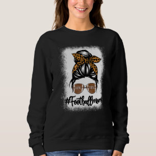Moletom Futebol Sangrado Mãe Mulheres Leopard Messy Bun Mo