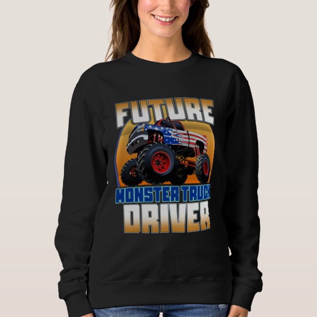 Moletom Future Monster Truck Driver Boy s Monster Truck (Frente)