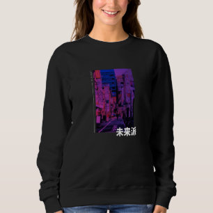 Moletom Futurista Vaporwave Japonês Cartas Kanji