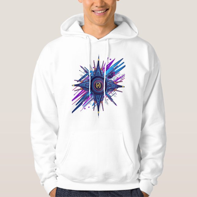 Moletom Futuristic Cyberpunk Sci-Fi Graphic Hoodie - Moder (Frente)