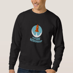 Moletom Futuro Astronauta Cute Kids Foguete Exterior