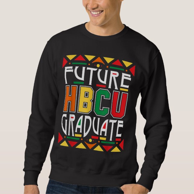 Moletom Futuro Formando HBCU Faces Históricas de Preto Uni (Frente)