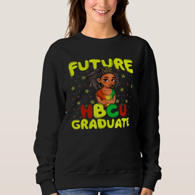 Moletom Futuro Hbcu História do Formando Negra Meninas do  (Frente)