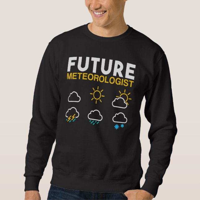 Moletom Futuro Meteorologista Previsão do Tempo Chuva Sol  (Frente)