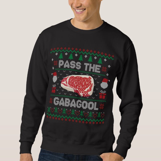 Moletom Gabagool Natal Ugly Funny Xmas Sweater (Frente)