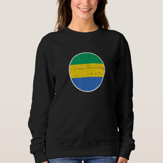 Moletom Gabão Orgulhosa Bandeira Gabonesa (Frente)