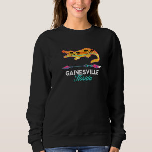 Moletom Gainesville Florida Alligator Retro Sun Palm Trees