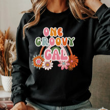 Gal Floral Arco-Íris Floral Cute One Groovy Mulher