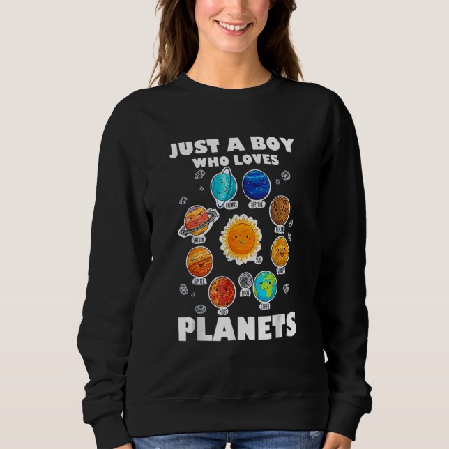 Moletom Galaxy Boys Astronomy Solar System Space Science (Frente)