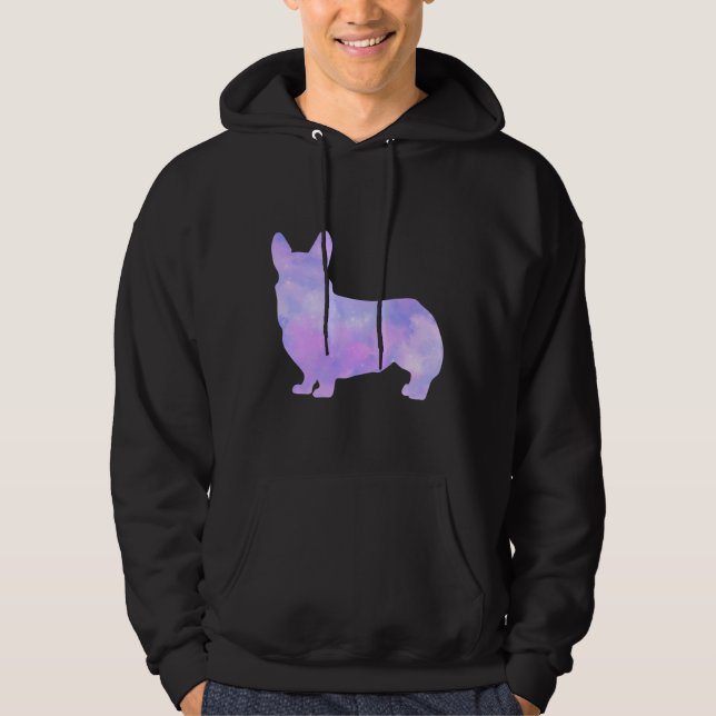 Moletom Galaxy Watercolor Corgi (Frente)