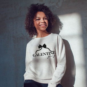 Moletom Galentine gang Amigo Namorados Negro Arco
