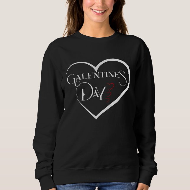 Moletom Galentines Day Gift for Singles Women Girls Love F (Frente)