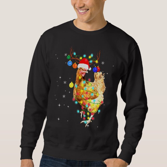 Moletom Galinha das Luzes de Natal Pajama (Frente)