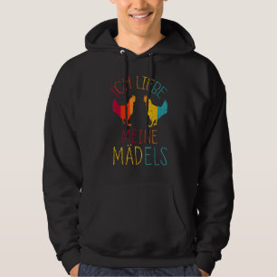 Moletom Galinha Eu Amo Minhas Meninas Vintage Aves De Capo