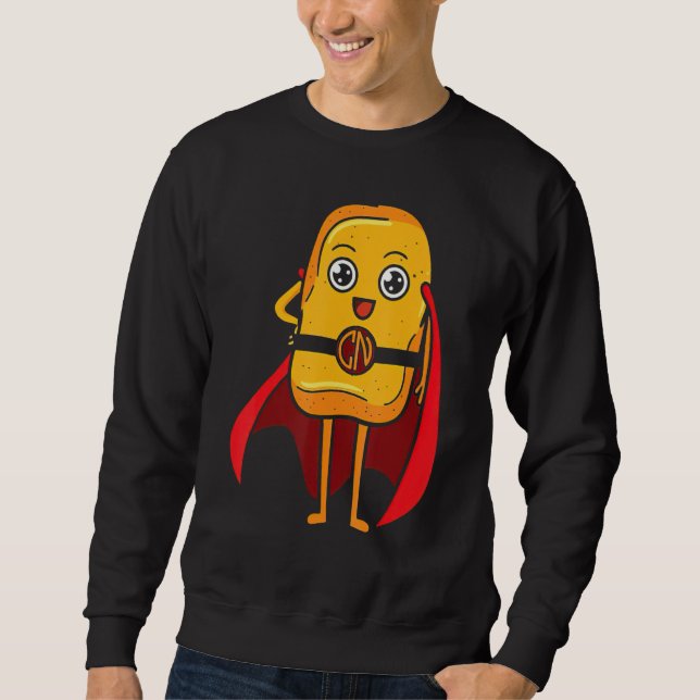 Moletom Galinha Nugget Eu Adoro Frango Fried Nugget Rápido (Frente)