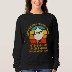 Moletom Galinha Que Anca Galinha Asa Cão Quente E Bolonha