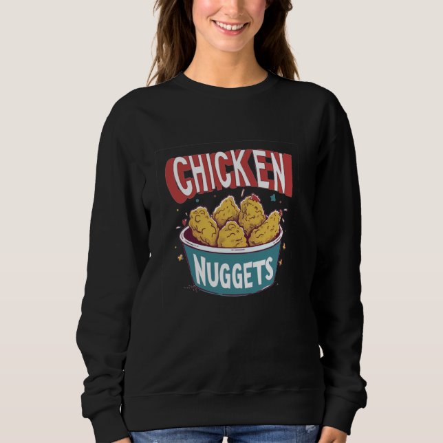 Moletom Galinhas Nuggets Figuram para Meninos e Raparigas (Frente)