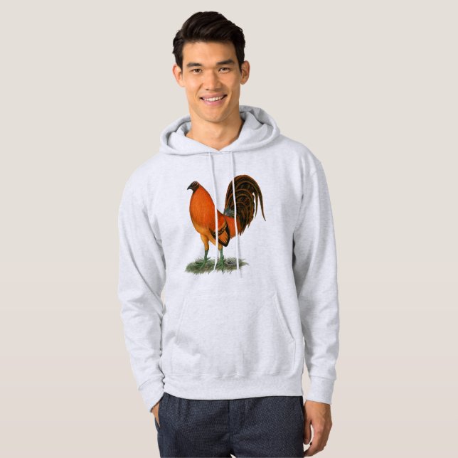 Moletom Galo Combatente Ginger Vermelho (Frente Completa)