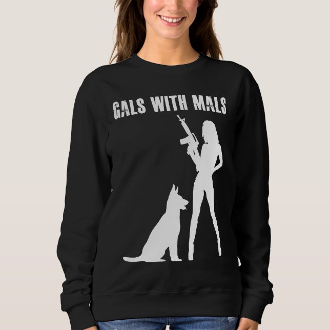 Moletom Gals With Mals  Belgian Malinois   For Women (Frente)