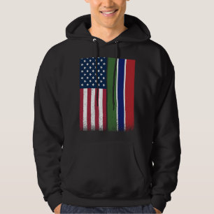 Moletom Gâmbia Gambian American Flags Orgulhosos EUA Gâmbi