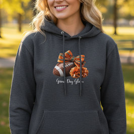 Moletom Game Day Glam • Football Bow Hoodie