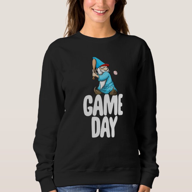 Moletom Game Day Gnome  Baseball Game Celebration Women (Frente)