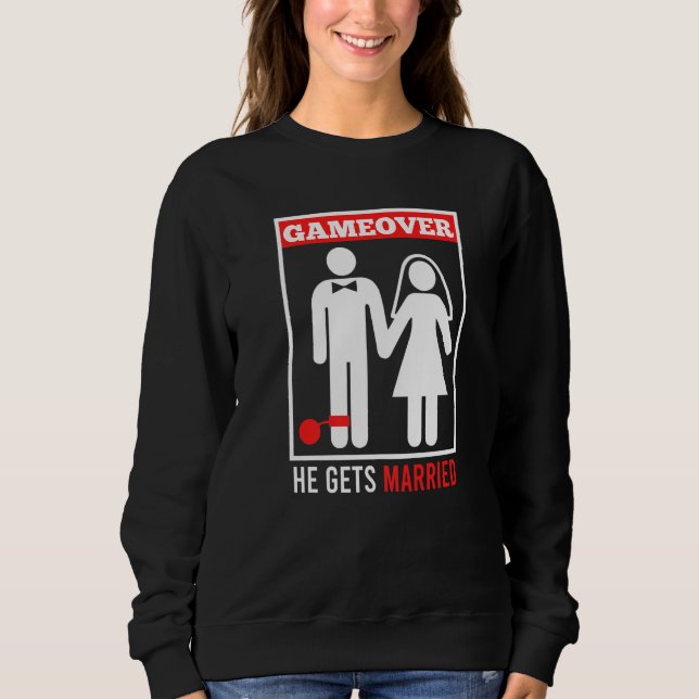Moletom Game over  husband groom bachelor party (Frente)