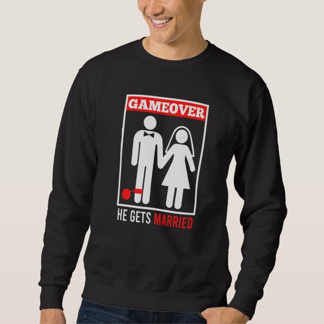 Moletom Game over  husband groom bachelor party (Frente)