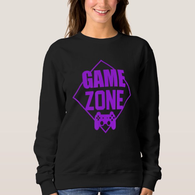 Moletom Game Zone Controller Purple Video Game Gamer Shirt (Frente)