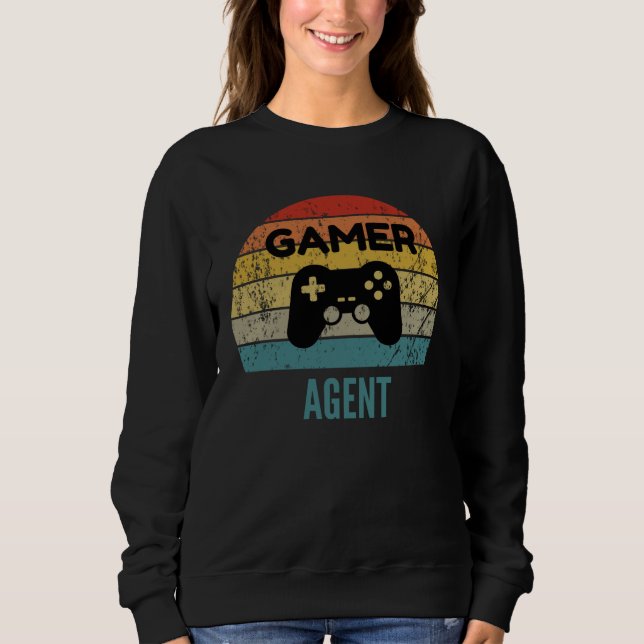 Moletom Gamer Agent Vintage 60s 70s Gaming (Frente)